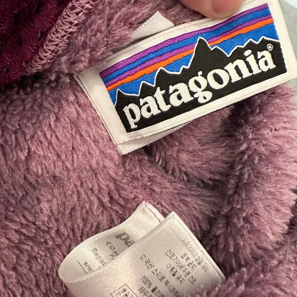 Patagonia Girls' Re-Tool Snap T Pullover L 12 Purple - Picture 7 of 9